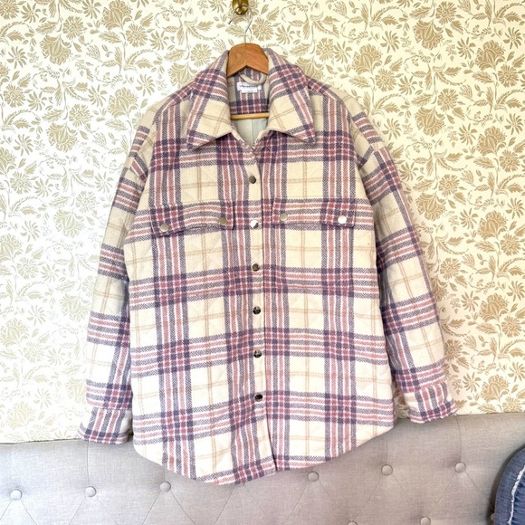Lovers + Friends Simon Shacket in Pink Plaid – Size S – Sold out at Revolve - Picture 5 of 7